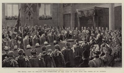 La visita real a Irlanda, la investidura del Duque de York con la Orden de San Patricio de William Small